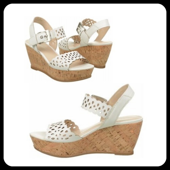 Franco Sarto Shoes - Franco Sarto Frolic Wedge Cork Leather Sandals